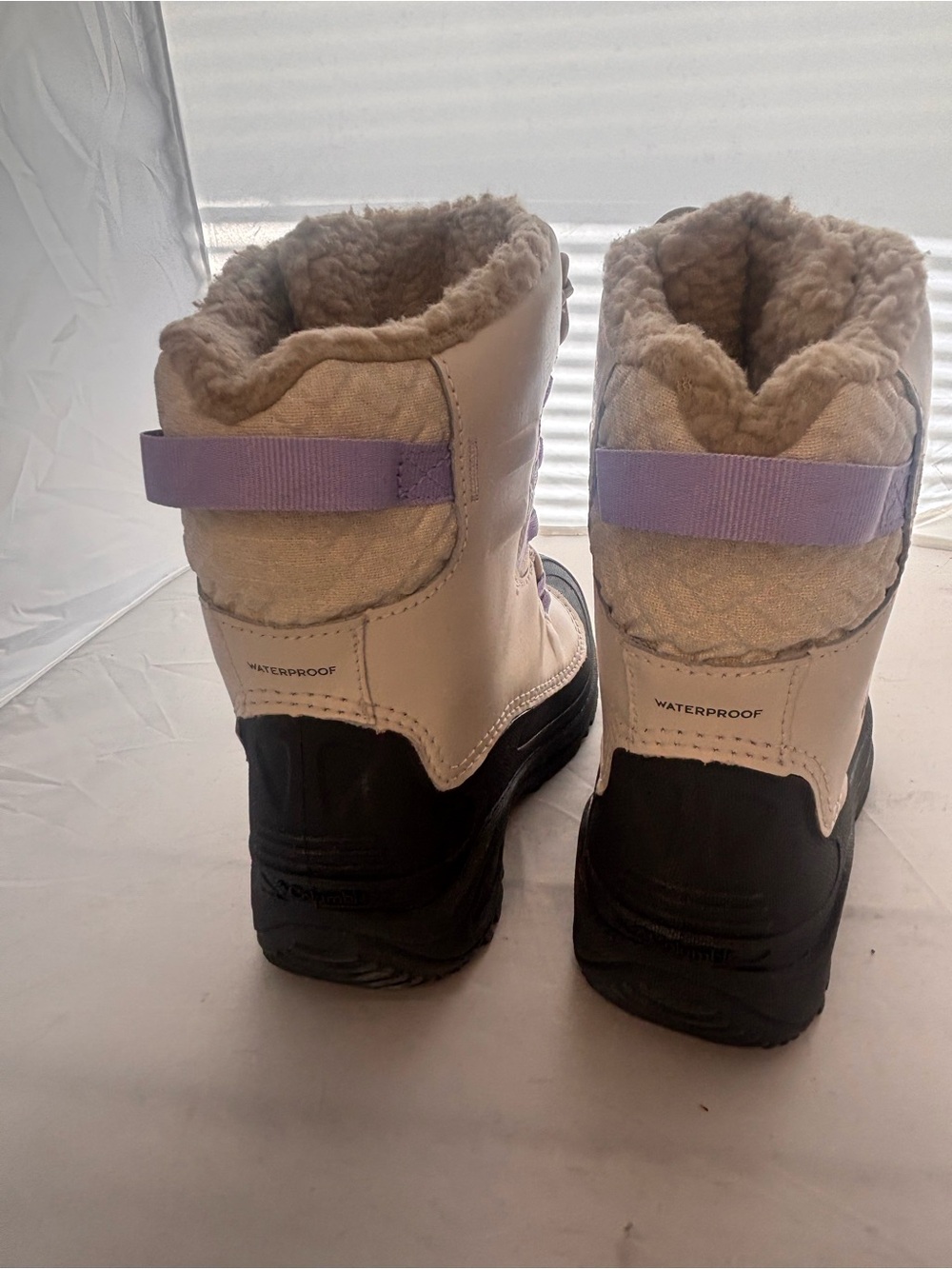 Columbia Kids Beige, Black and Purple Winter Boots - Picture 2 of 5